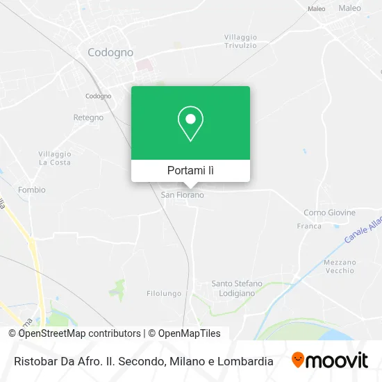 Mappa Ristobar Da Afro. Il. Secondo