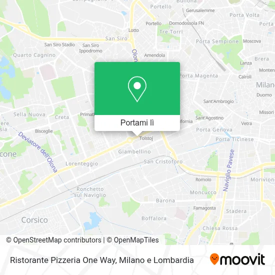 Mappa Ristorante Pizzeria One Way