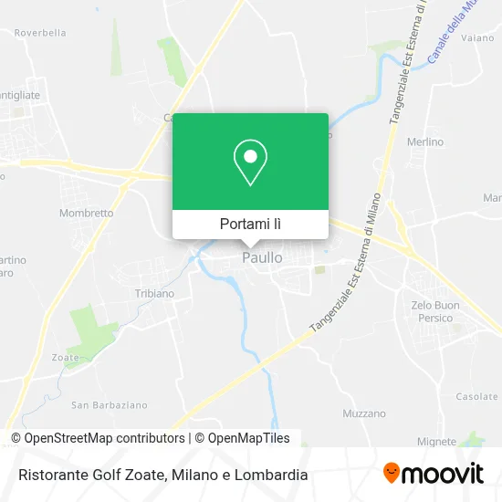 Mappa Ristorante Golf Zoate