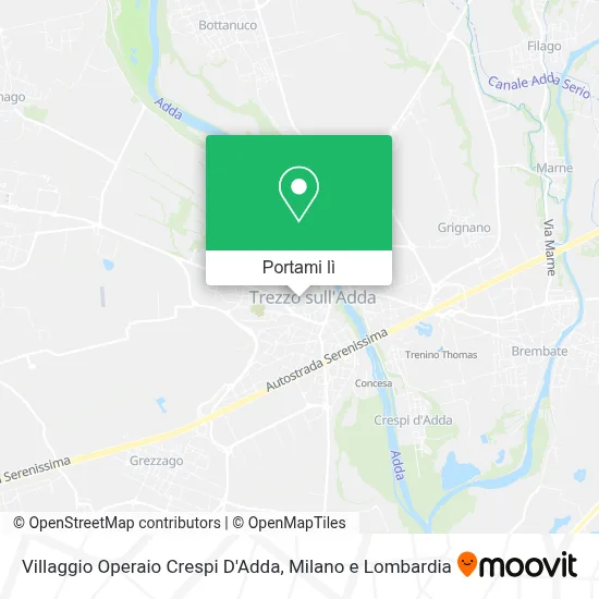 Mappa Villaggio Operaio Crespi D'Adda