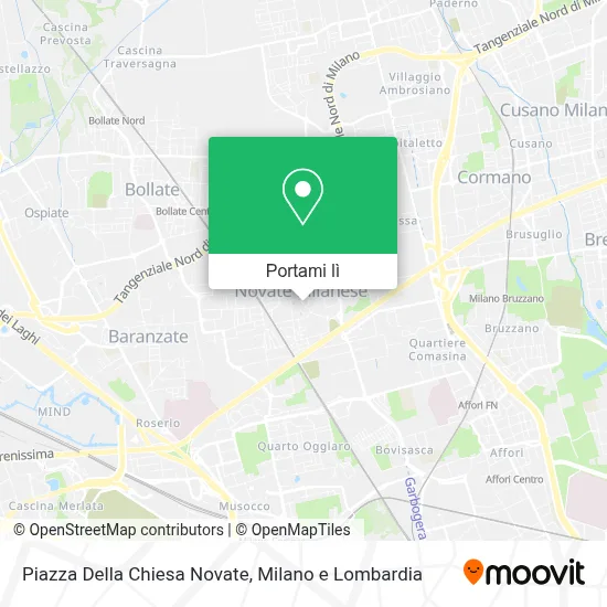 Mappa Piazza Della Chiesa Novate