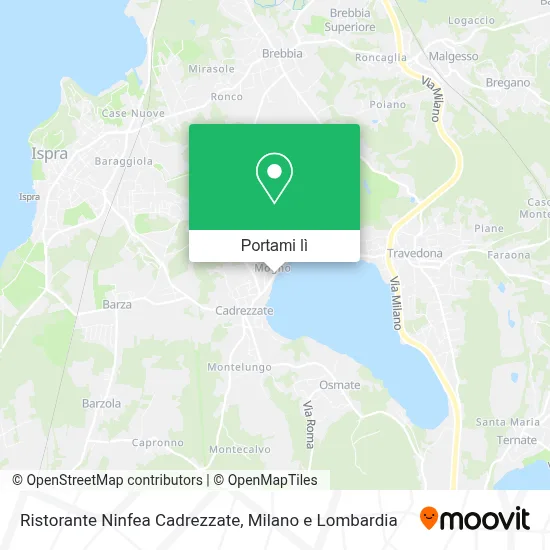 Mappa Ristorante Ninfea Cadrezzate