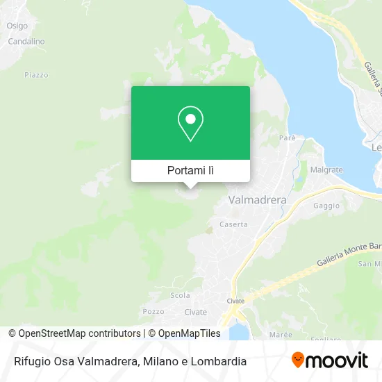 Mappa Rifugio Osa Valmadrera