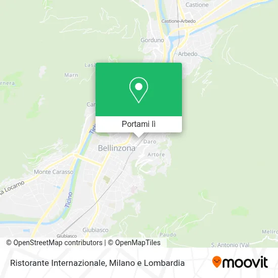 Mappa Ristorante Internazionale
