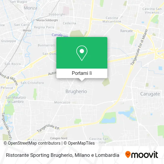 Mappa Ristorante Sporting Brugherio