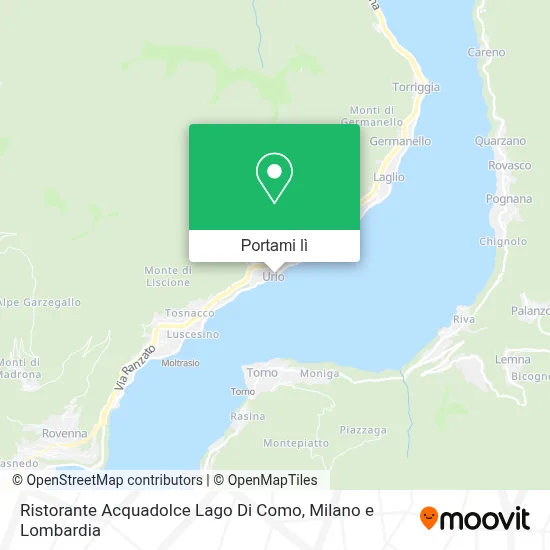 Mappa Ristorante Acquadolce Lago Di Como