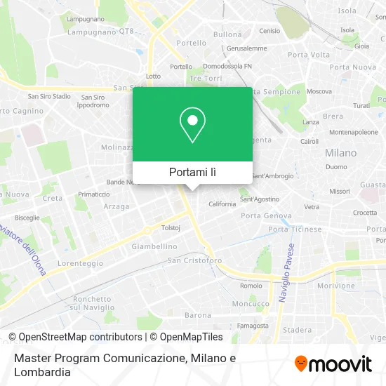 Mappa Master Program Comunicazione