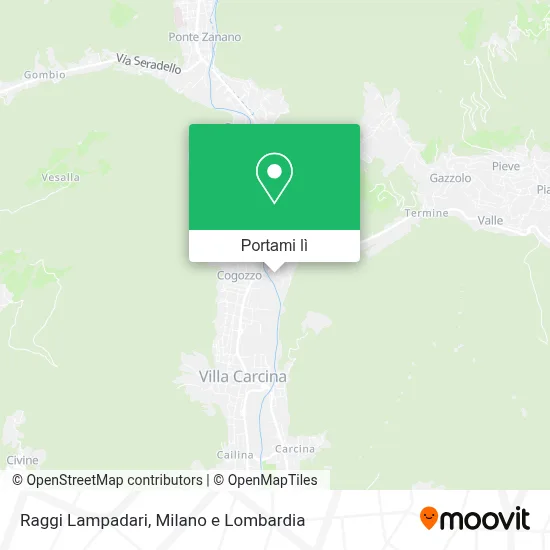 Mappa Raggi Lampadari