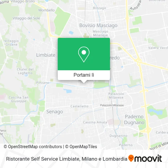 Mappa Ristorante Self Service Limbiate