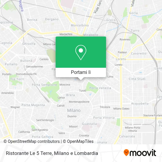 Mappa Ristorante Le 5 Terre