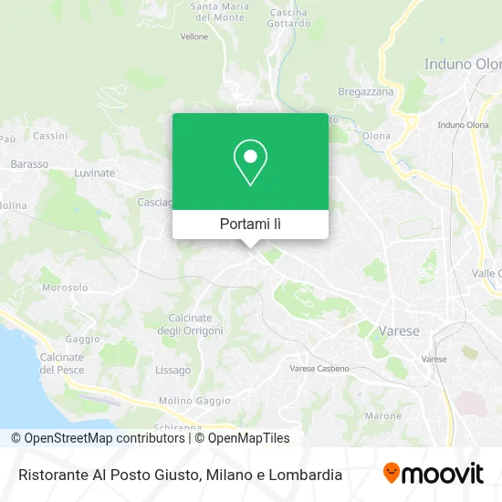 Mappa Ristorante Al Posto Giusto