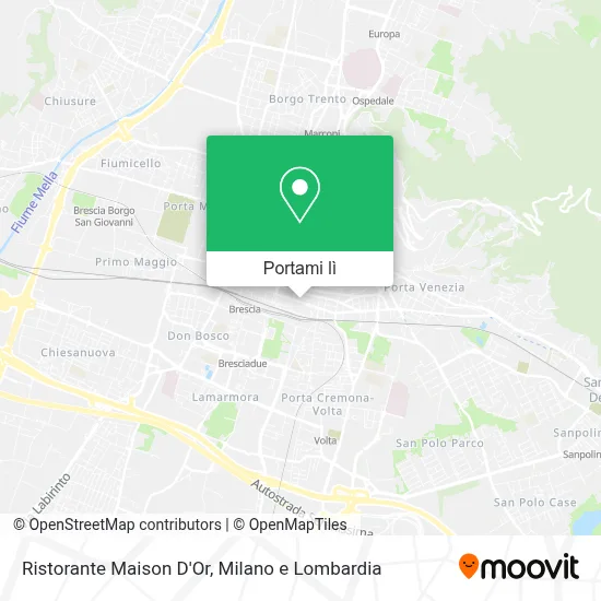 Mappa Ristorante Maison D'Or