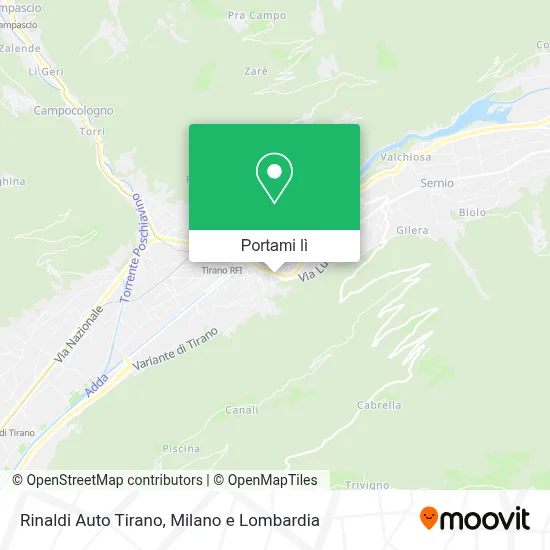 Mappa Rinaldi Auto Tirano