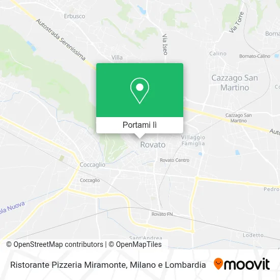 Mappa Ristorante Pizzeria Miramonte