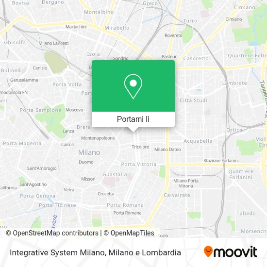 Mappa Integrative System Milano