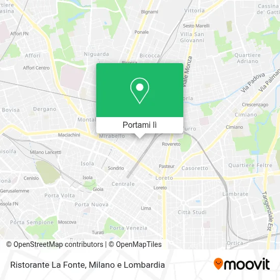 Mappa Ristorante La Fonte