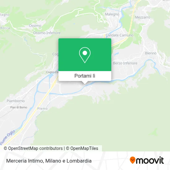 Mappa Merceria Intimo