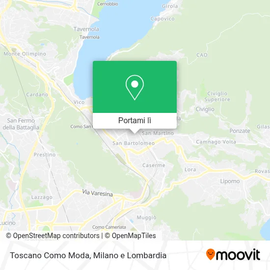 Mappa Toscano Como Moda