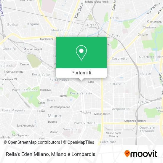 Mappa Rella's Eden Milano