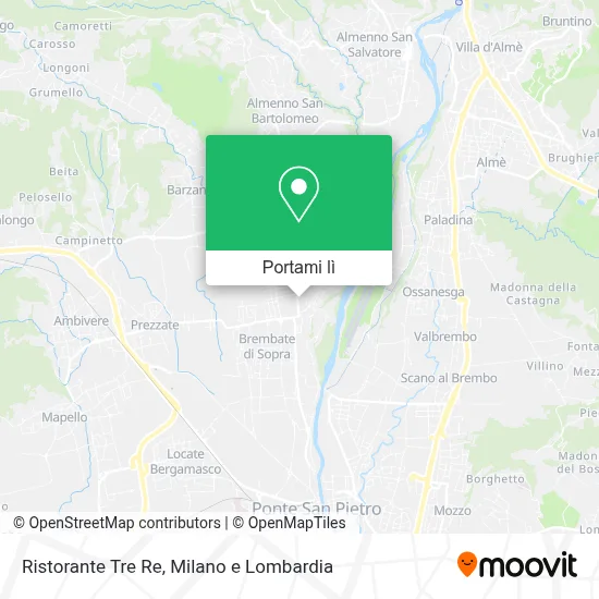 Mappa Ristorante Tre  Re
