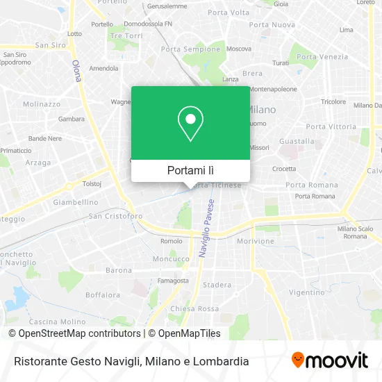 Mappa Ristorante Gesto Navigli