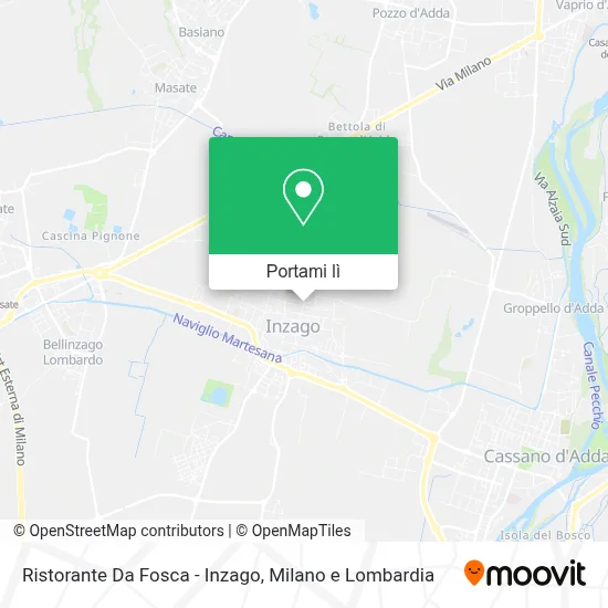 Mappa Ristorante Da Fosca - Inzago