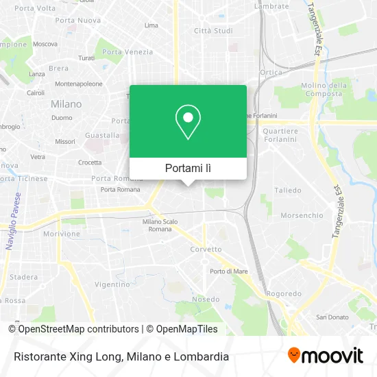 Mappa Ristorante Xing Long