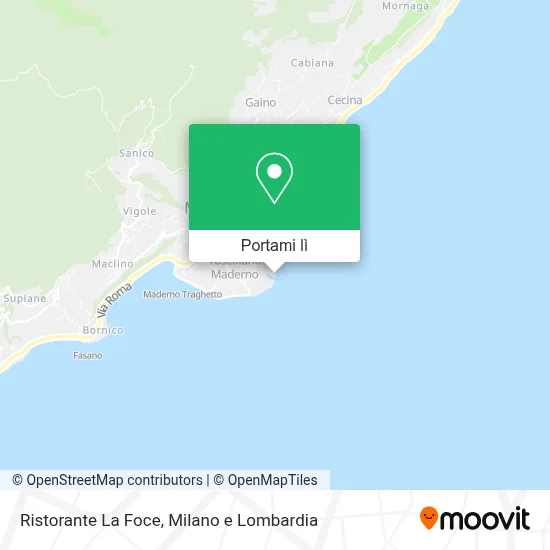 Mappa Ristorante La Foce