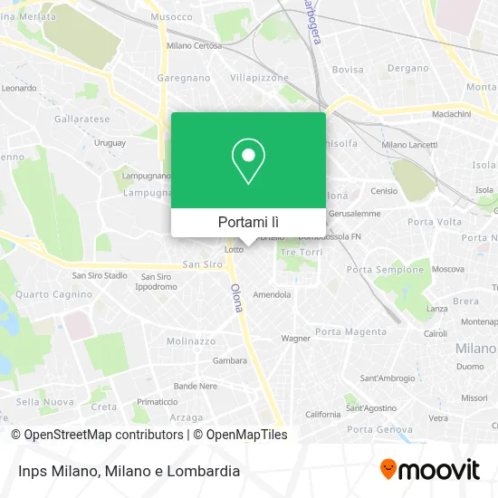 Mappa Inps Milano