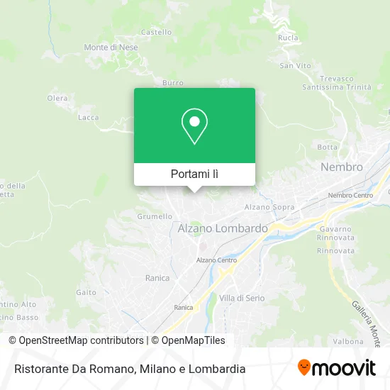 Mappa Ristorante Da Romano