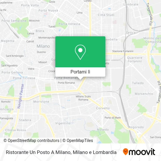 Mappa Ristorante Un Posto A Milano