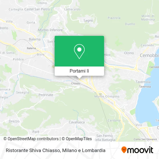 Mappa Ristorante Shiva Chiasso