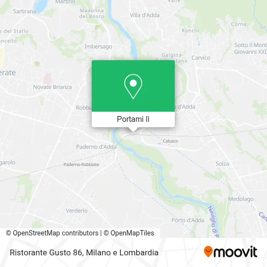 Mappa Ristorante Gusto 86