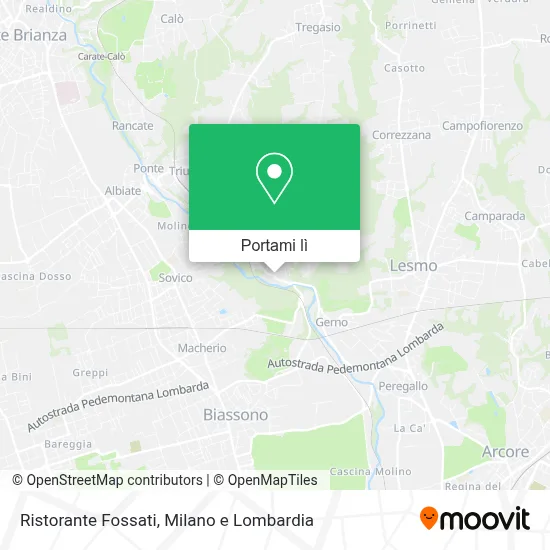 Mappa Ristorante Fossati