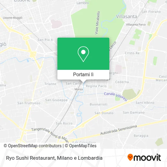 Mappa Ryo Sushi Restaurant