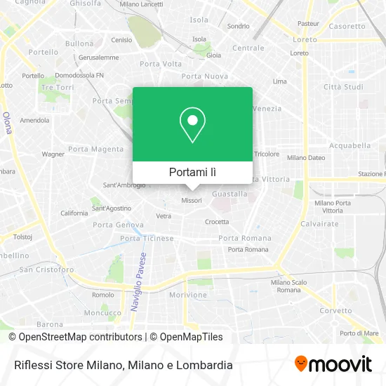 Mappa Riflessi Store Milano