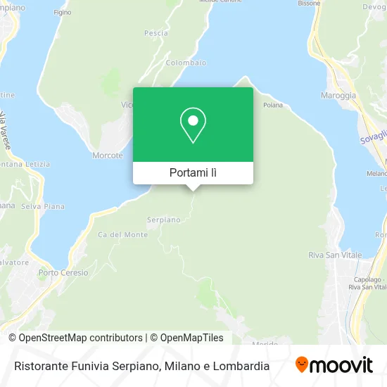 Mappa Ristorante Funivia Serpiano