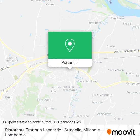 Mappa Ristorante Trattoria Leonardo - Stradella