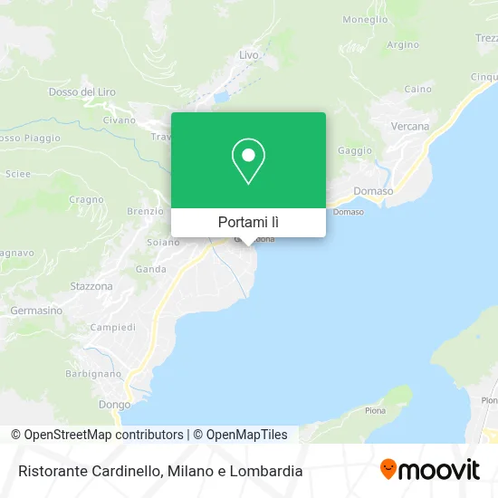 Mappa Ristorante Cardinello