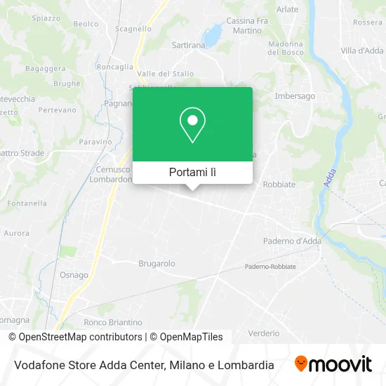 Mappa Vodafone Store Adda Center