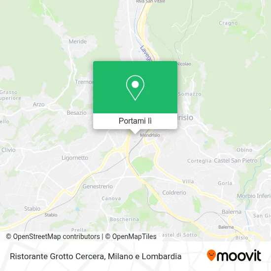Mappa Ristorante Grotto Cercera