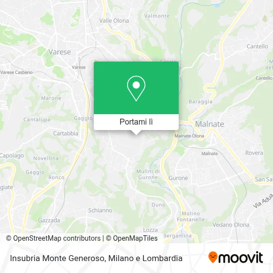 Mappa Insubria Monte Generoso