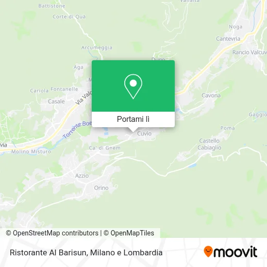 Mappa Ristorante Al Barisun