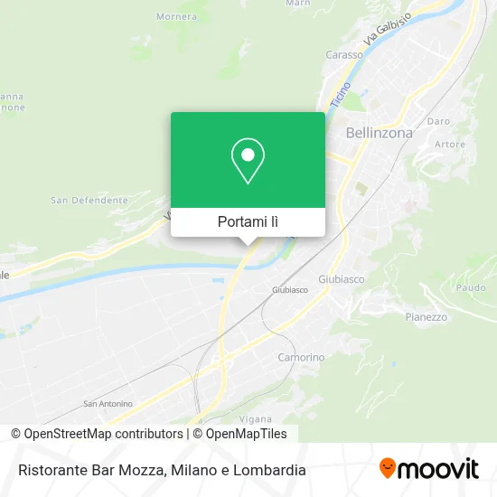 Mappa Ristorante Bar Mozza