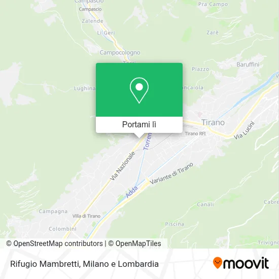 Mappa Rifugio Mambretti