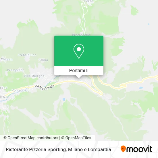 Mappa Ristorante Pizzeria Sporting