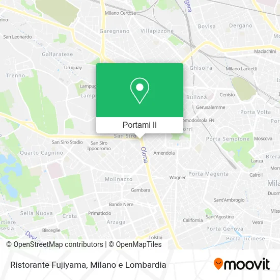 Mappa Ristorante Fujiyama
