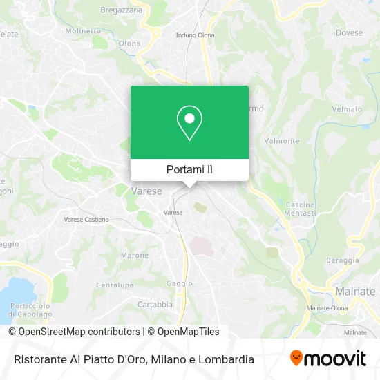 Mappa Ristorante Al Piatto D'Oro