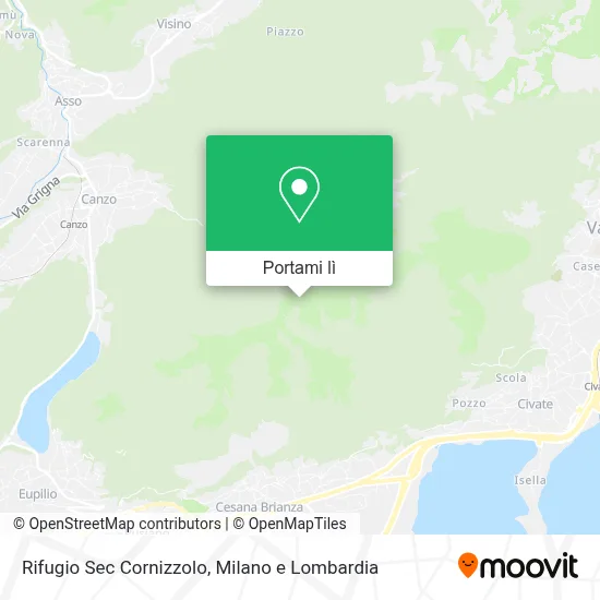Mappa Rifugio Sec Cornizzolo