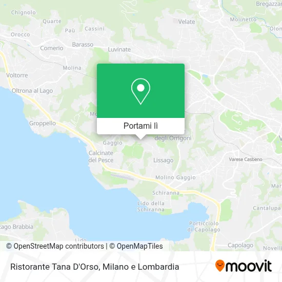 Mappa Ristorante Tana D'Orso